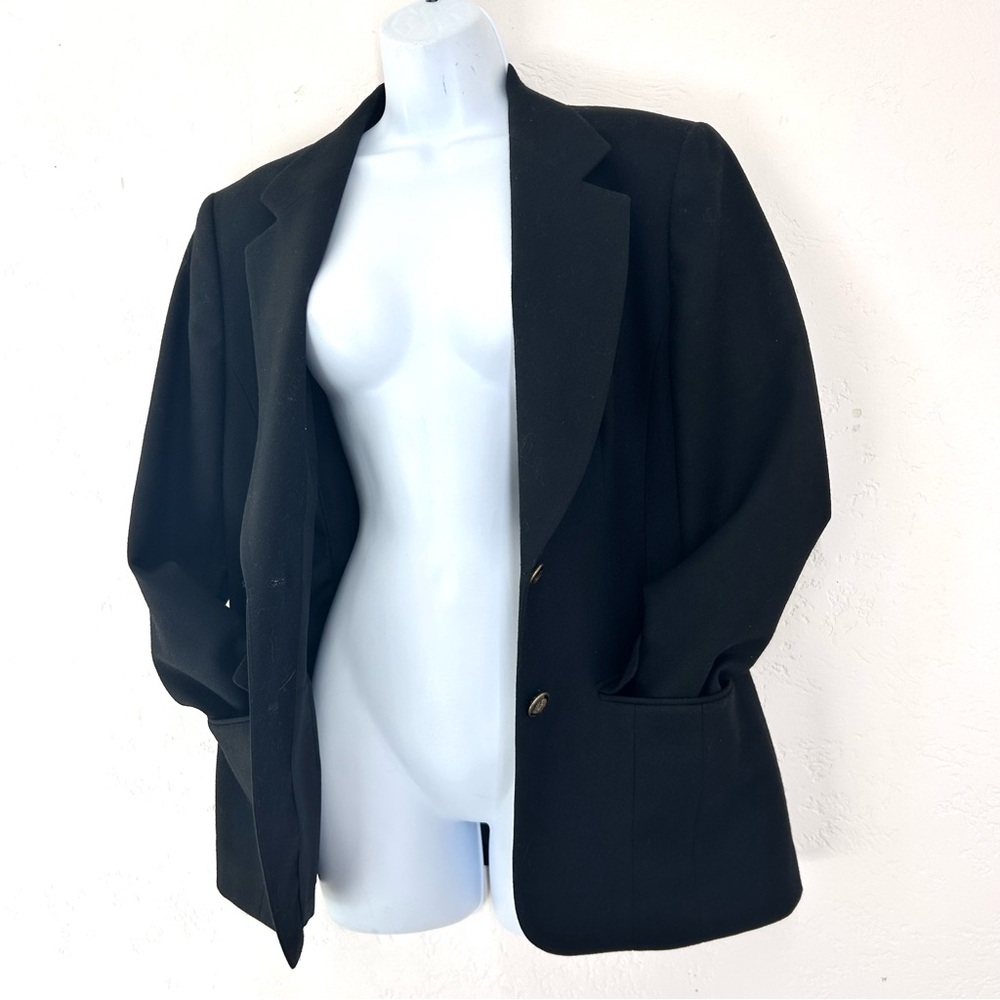 Pendleton Vintage Classic Black Two-Button Blazer… - image 5